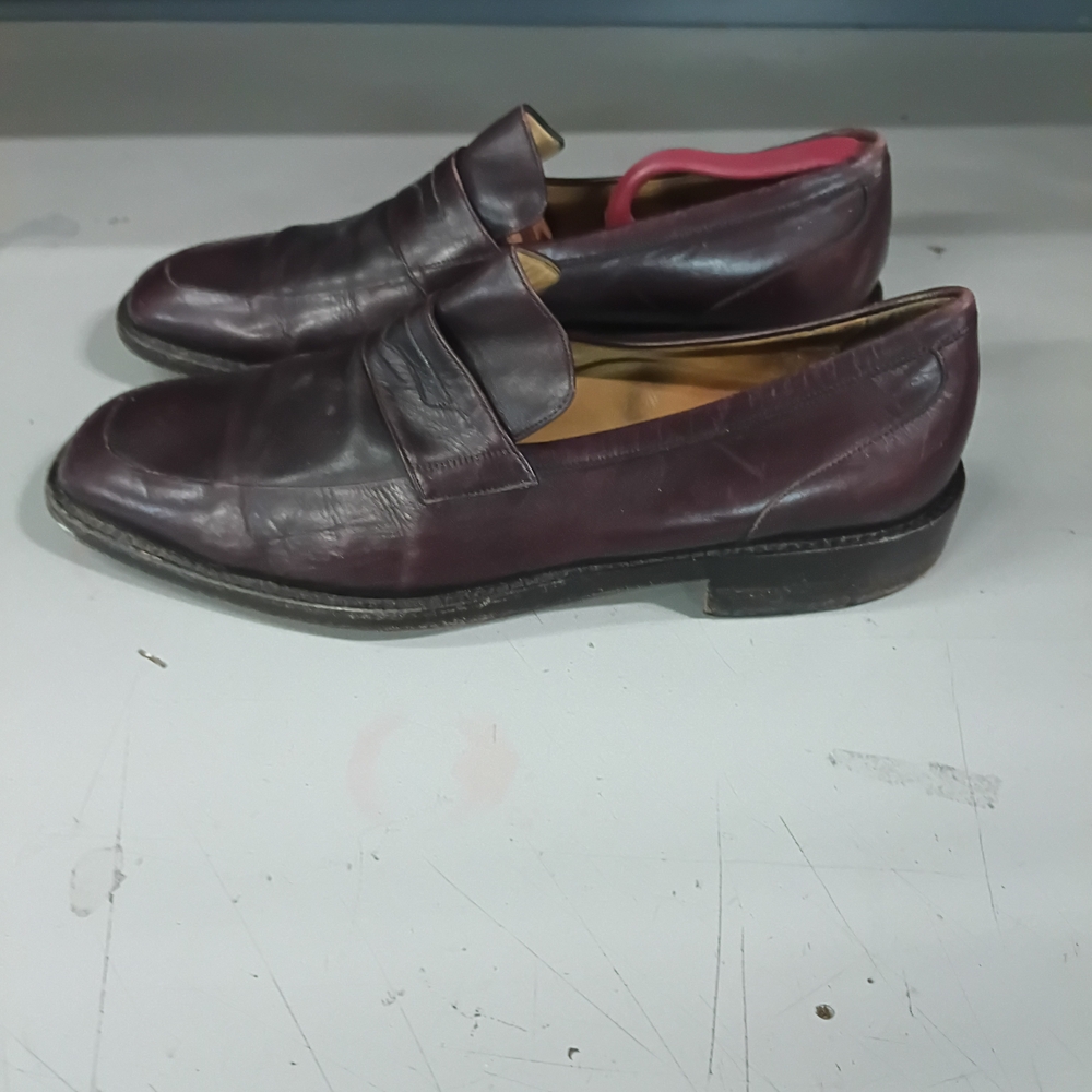 Cole Haan Dark Burgundy Leather Slip-Ons